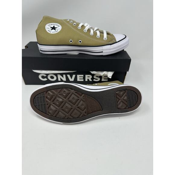 Converse Men's Chuck Taylor All Star High Top Shoes A04559F Khaki Mens Size 7.5 - Picture 1 of 5